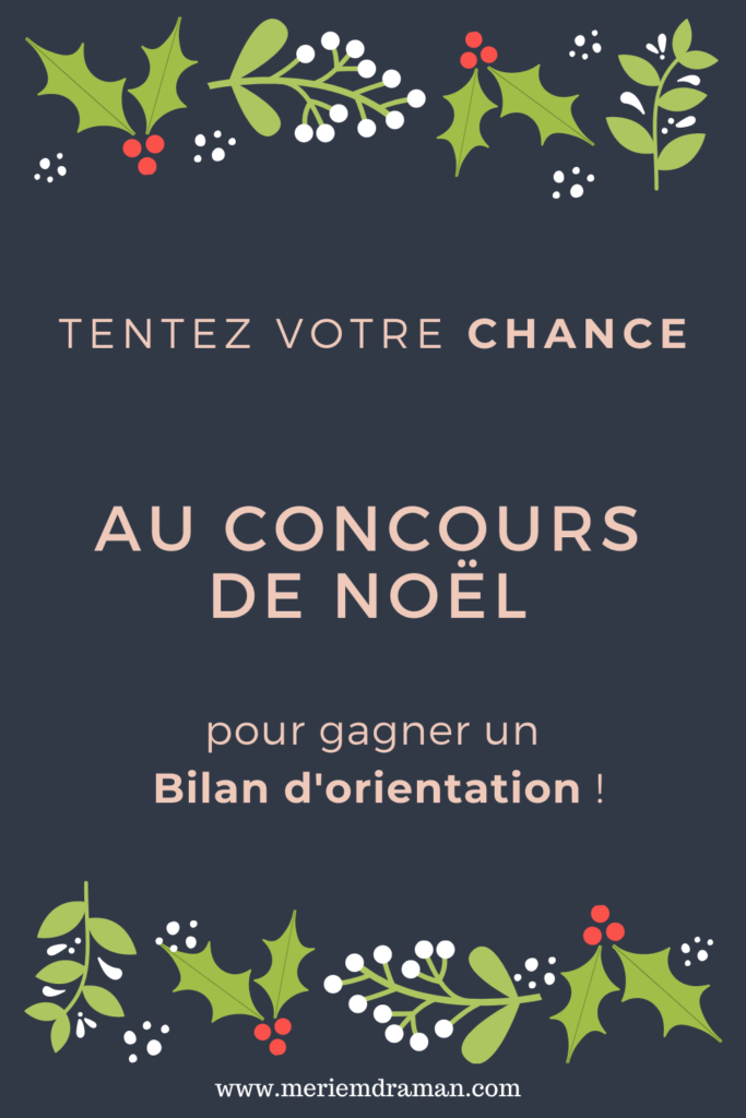 Concours de Noël tentez de gagner un bilan d'orientation